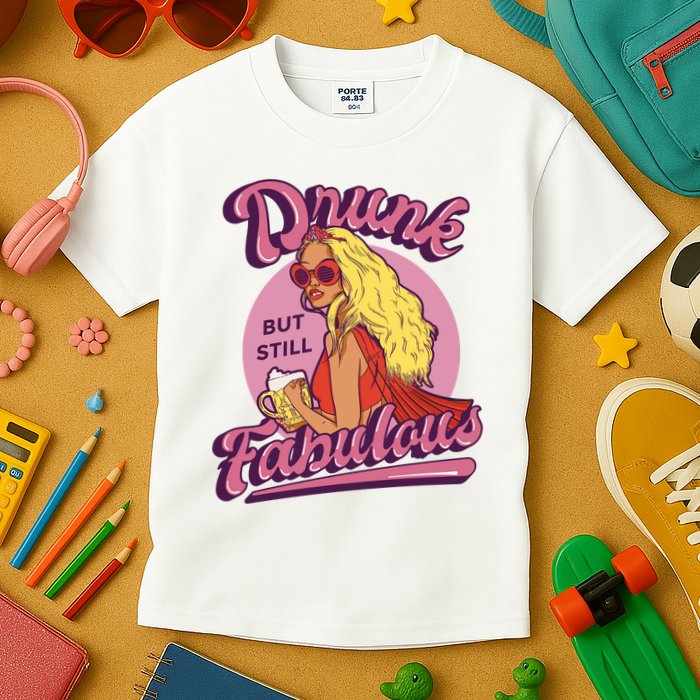Drunk But Still Fabulous Kids T-Shirt
