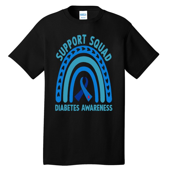 Diabetes Blue Support Squad Diabetes Awareness Tall T-Shirt