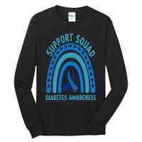 Diabetes Blue Support Squad Diabetes Awareness Tall Long Sleeve T-Shirt