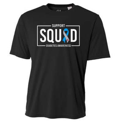 Diabetes Blue Support Squad Diabetes Awareness Cooling Performance Crew T-Shirt