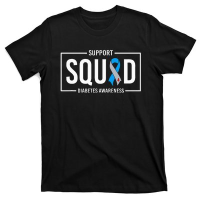 Diabetes Blue Support Squad Diabetes Awareness T-Shirt