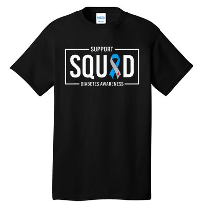 Diabetes Blue Support Squad Diabetes Awareness Tall T-Shirt