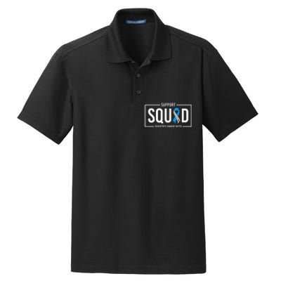 Diabetes Blue Support Squad Diabetes Awareness Dry Zone Grid Polo