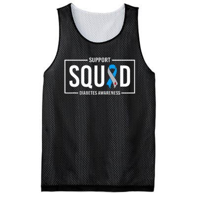 Diabetes Blue Support Squad Diabetes Awareness Mesh Reversible Basketball Jersey Tank