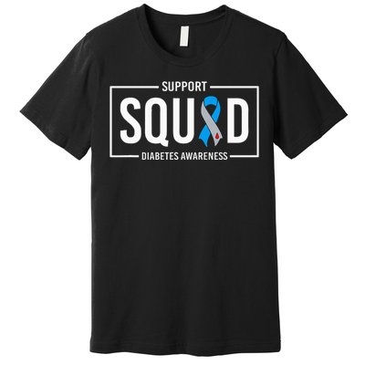 Diabetes Blue Support Squad Diabetes Awareness Premium T-Shirt