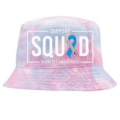 Diabetes Blue Support Squad Diabetes Awareness Tie-Dyed Bucket Hat