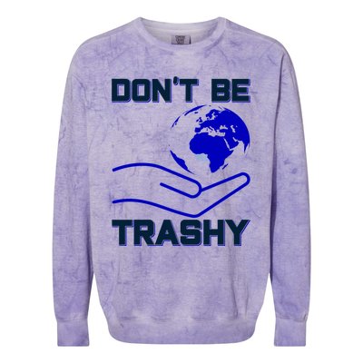 Don't Be Trashy Recycling Great Gift Colorblast Crewneck Sweatshirt