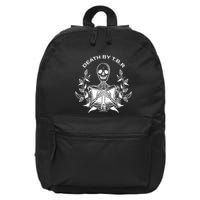 Death By T.B.R To Be Reads Skeleton Reading Book Bookworm 16 in Basic Backpack
