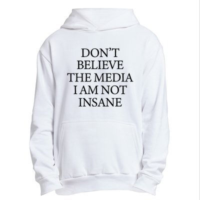 DonT Believe The Media I Am Not Insane Urban Pullover Hoodie