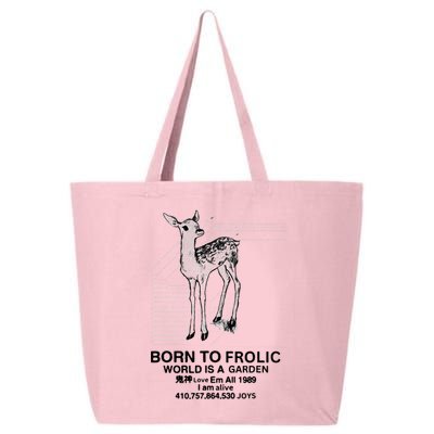 Deer Born To Frolic World Is A Garden Love Em All 1989 25L Jumbo Tote