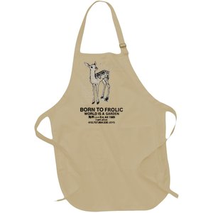 Deer Born To Frolic World Is A Garden Love Em All 1989 Full-Length Apron With Pockets