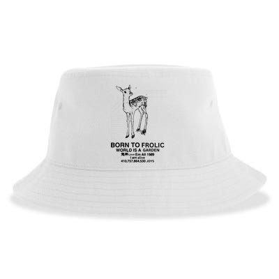 Deer Born To Frolic World Is A Garden Love Em All 1989 Sustainable Bucket Hat