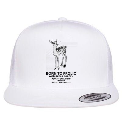 Deer Born To Frolic World Is A Garden Love Em All 1989 Flatbill Hat