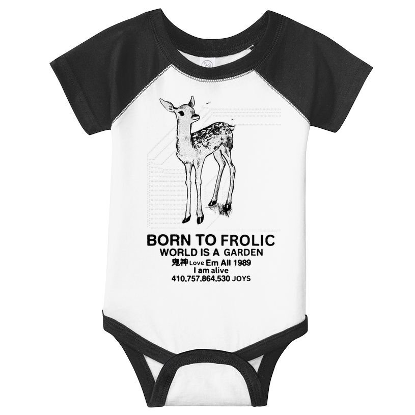 Deer Born To Frolic World Is A Garden Love Em All 1989 Infant Baby Jersey Bodysuit