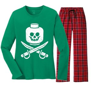 Dead Bricks Tell No Tales Women's Long Sleeve Flannel Pajama Set 