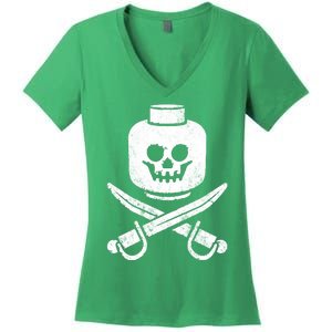 Dead Bricks Tell No Tales Women's V-Neck T-Shirt