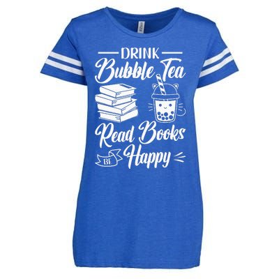 Drink Bubble Tea Read Books Be Happy Cute Kawaii Boba Tea Enza Ladies Jersey Football T-Shirt