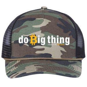 Do Big Things Invest Bitcoin Retro Rope Trucker Hat Cap