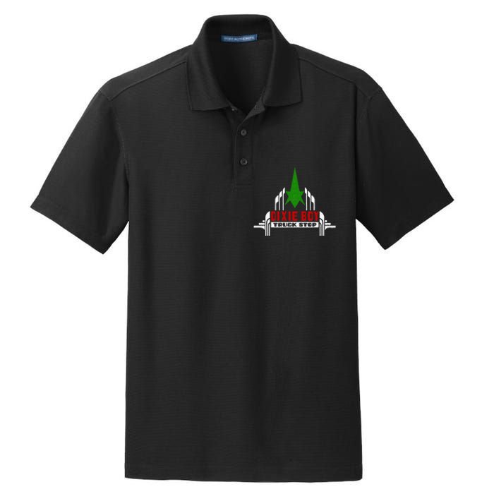 Dixie Boy Truck Stop Maximum Funny Overdrive Dry Zone Grid Polo