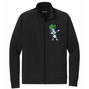 Dabbing Boston Terrier St Patricks Day Leprechaun Dog Cute Gift Stretch Full-Zip Cadet Jacket