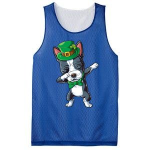 Dabbing Boston Terrier St Patricks Day Leprechaun Dog Cute Gift Mesh Reversible Basketball Jersey Tank