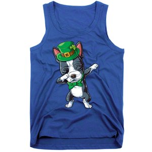 Dabbing Boston Terrier St Patricks Day Leprechaun Dog Cute Gift Tank Top