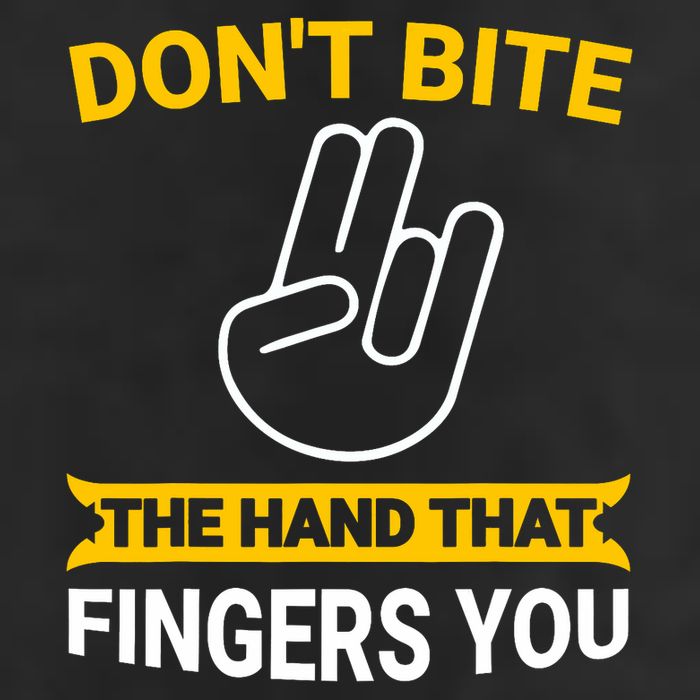DonT Bite The Hand That Fingers You Golf Towel