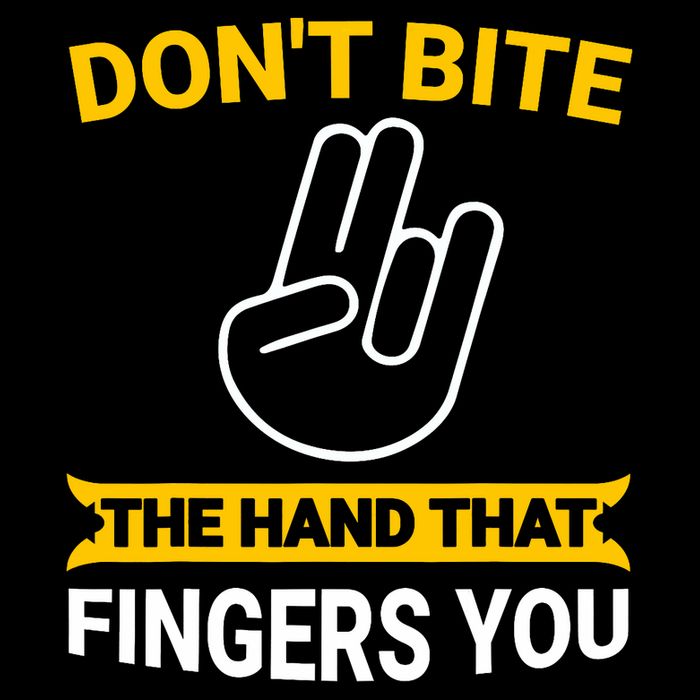 DonT Bite The Hand That Fingers You Zip Tote Bag