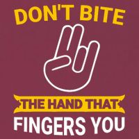 DonT Bite The Hand That Fingers You 16oz Travel Tumbler