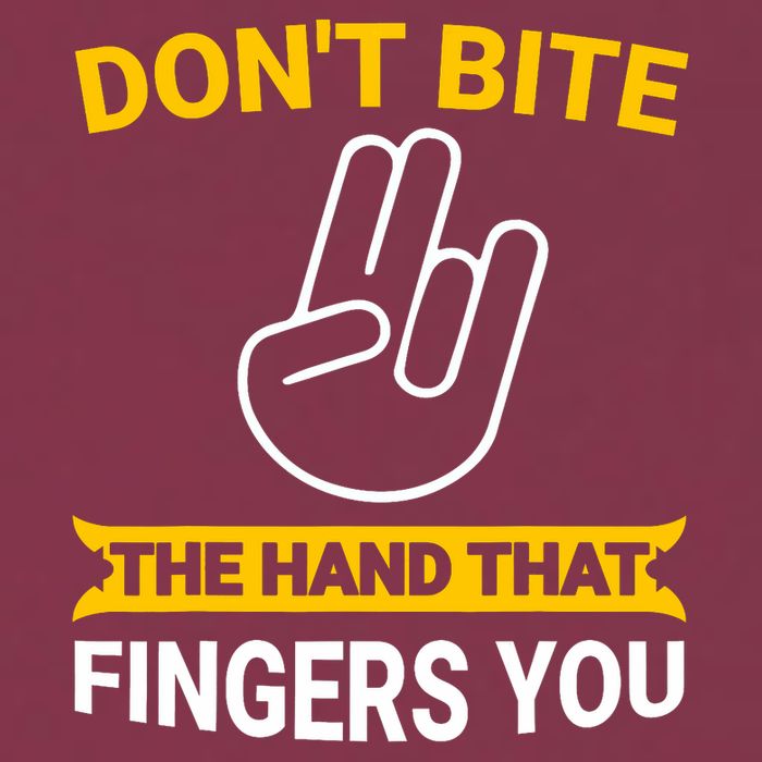 DonT Bite The Hand That Fingers You 16oz Travel Tumbler
