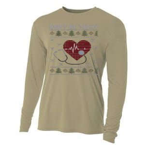 DonT Be Tachy Cardiac Nurse Ugly Christmas Cardiac Icu Xmas Cooling Performance Long Sleeve Crew