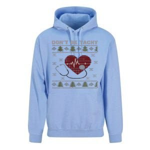 DonT Be Tachy Cardiac Nurse Ugly Christmas Cardiac Icu Xmas Unisex Surf Hoodie