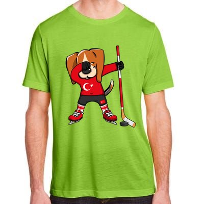 Dabbing Beagle Turkey Ice Hockey Lovers Jersey Winter Sports Great Gift Adult ChromaSoft Performance T-Shirt