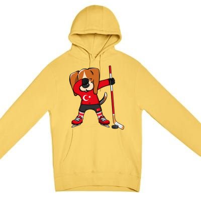 Dabbing Beagle Turkey Ice Hockey Lovers Jersey Winter Sports Great Gift Premium Pullover Hoodie