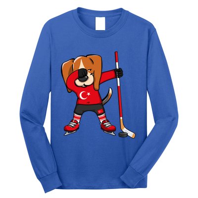 Dabbing Beagle Turkey Ice Hockey Lovers Jersey Winter Sports Great Gift Long Sleeve Shirt