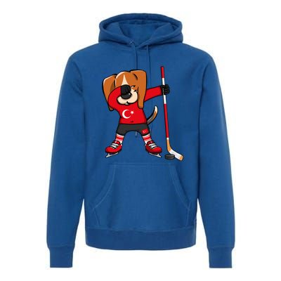 Dabbing Beagle Turkey Ice Hockey Lovers Jersey Winter Sports Great Gift Premium Hoodie