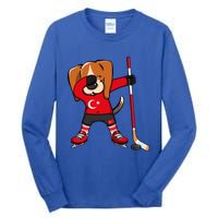 Dabbing Beagle Turkey Ice Hockey Lovers Jersey Winter Sports Great Gift Tall Long Sleeve T-Shirt