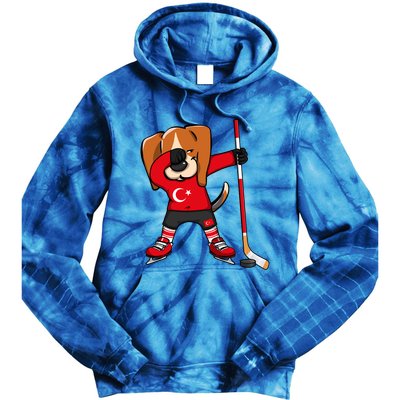 Dabbing Beagle Turkey Ice Hockey Lovers Jersey Winter Sports Great Gift Tie Dye Hoodie