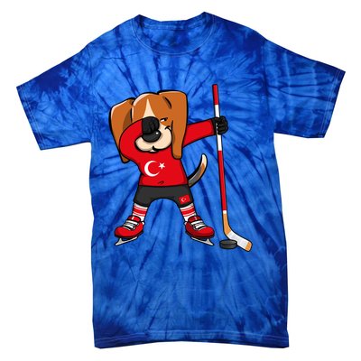 Dabbing Beagle Turkey Ice Hockey Lovers Jersey Winter Sports Great Gift Tie-Dye T-Shirt