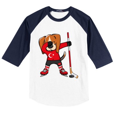 Dabbing Beagle Turkey Ice Hockey Lovers Jersey Winter Sports Great Gift Baseball Sleeve Shirt