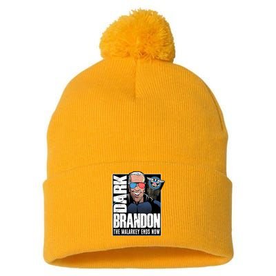 Dark Brandon The Malarkey Ends Now Pom Pom 12in Knit Beanie