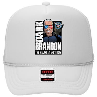 Dark Brandon The Malarkey Ends Now High Crown Mesh Back Trucker Hat