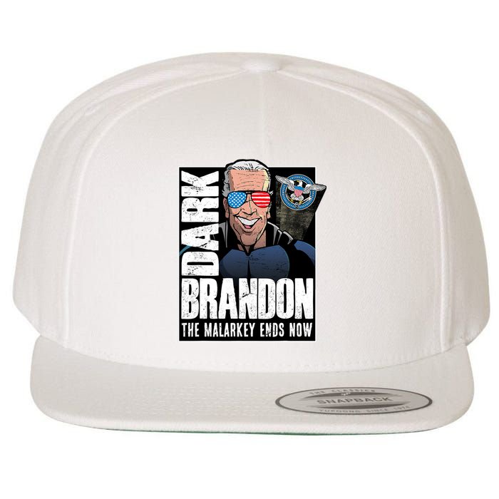 Dark Brandon The Malarkey Ends Now Wool Snapback Cap