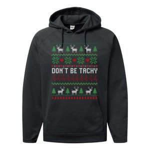 DonT Be Tachy Cardiac Nurse Ugly Christmas Cardiac Icu Xmas Performance Fleece Hoodie