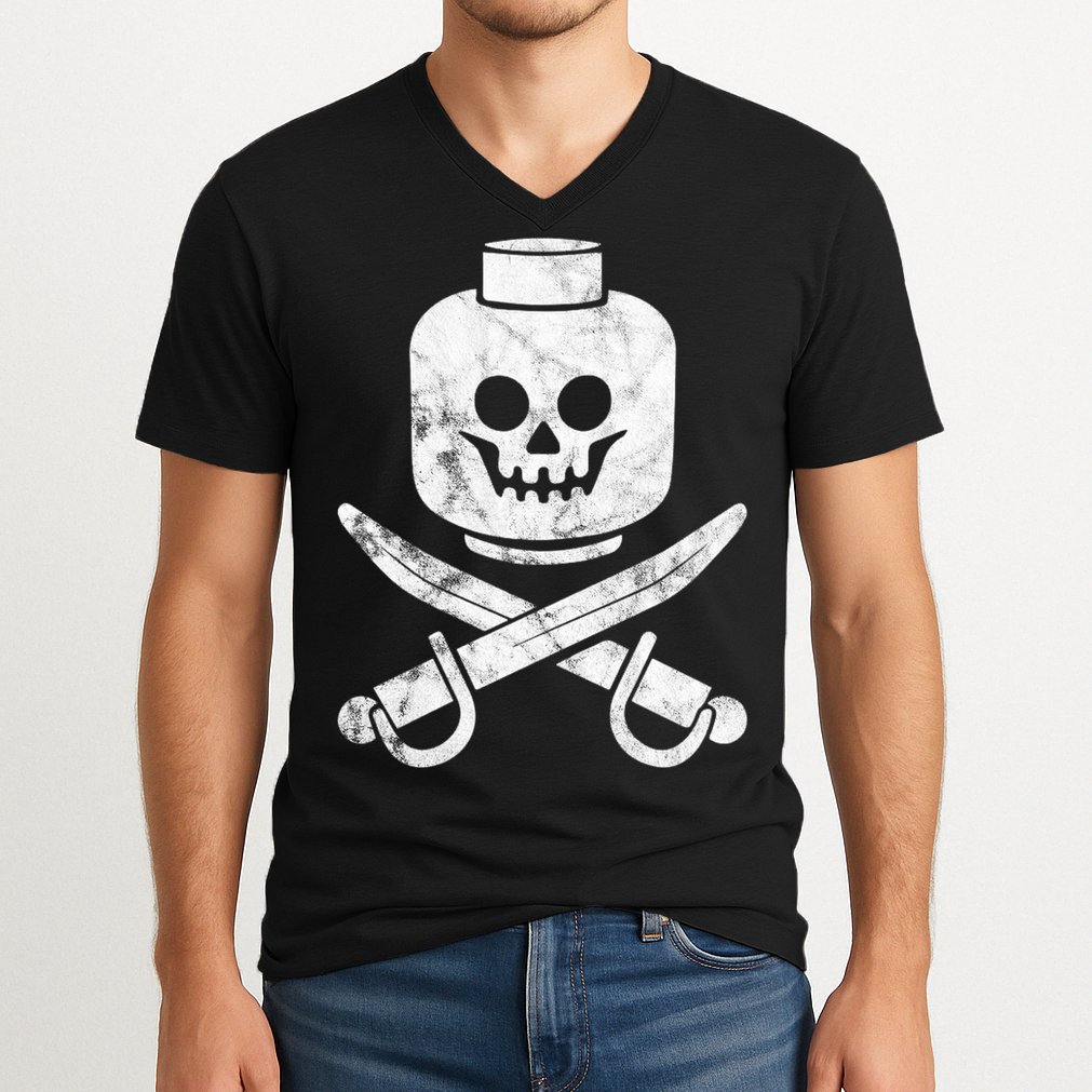 Dead Bricks Tell No Tales V-Neck T-Shirt
