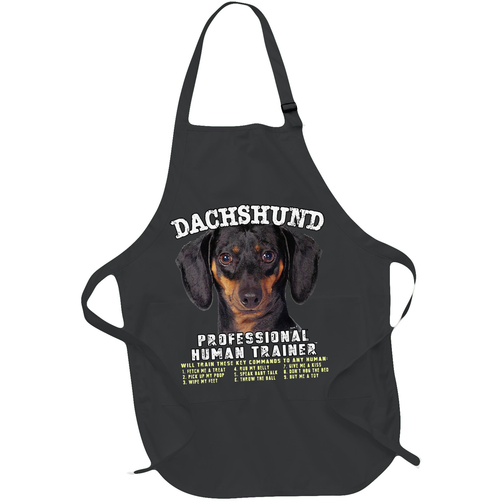 Dachshund Black Tan Professional Human Trainer Cute Dog Apron