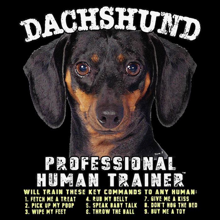 Dachshund Black Tan Professional Human Trainer Cute Dog Impact Tech Backpack