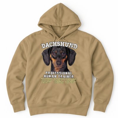 Dachshund Black Tan Professional Human Trainer Cute Dog Hoodie