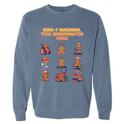 Discy Business This Chiropractic Work Funny Chiropractor Garment-Dyed Sweatshirt