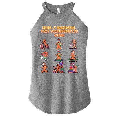 Discy Business This Chiropractic Work Funny Chiropractor Women's Perfect Tri Rocker Tank